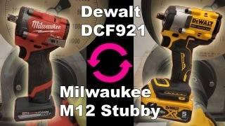 Dewalt DCF921 vs Milwaukee Gen2 Stubby - Reverse vs Forward