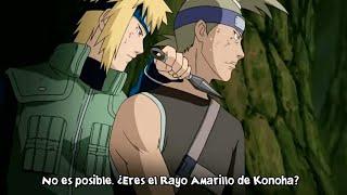 Minato Usa el Shunshin No Jutsu contra un Ninja de la Roca - Kakashi usa el Chidori