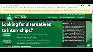 UNT Career Center Website