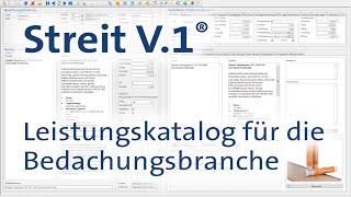 Streit V.1 Dachdecker-Software - Dach-Leistungskatalog