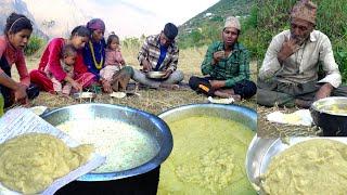 dharme family working and  eating in the farm field || rural Nepal @ruralnepall