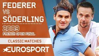 Roger Federer vs Robin Söderling Highlights | French Open 2009 Men's Final | Eurosport