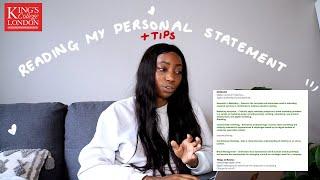 reading my kcl personal statement!full breakdown, tips + Q&A | digital marketing MSc