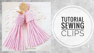 #МК - Серьги Оскар с пришивными клипсами | #Tutorial - Oscar earrings with sewn clips