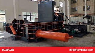 tcm baler-waste light scrap metal baling press baler compactor machine