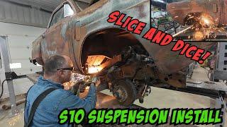 Installing an S10 front suspension in our 1950 Studeamino!