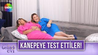 Aslı Hünel ve Melisa gelin kanepeye yatıyor! | Gelin Evi 989. Bölüm