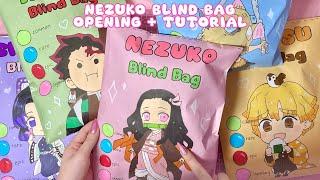 NEZUKO blind bag opening | demon slayer | ASMR | tutorial | paper diy | sanriolve