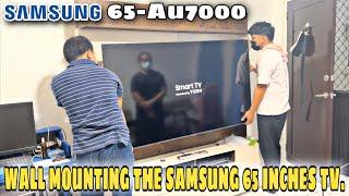 Samsung 65 inches smart tv wall mounting | 65AU7000