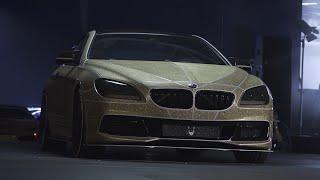 GOLD TRON BMW M6 WRAP REVEAL | 100% AUTO LIVE