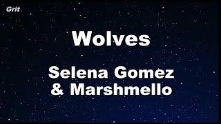 Wolves  - Selena Gomez, Marshmello Karaoke 【With Guide Melody】 Instrumental