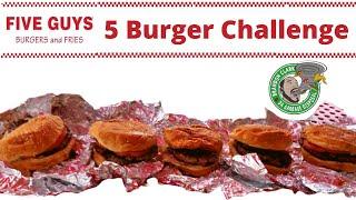 The Five Guys 5 Burger Challenge New Record