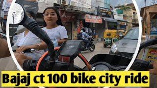 cute girl reaction|Ct110 bike ride review |faridabad City ride| heavy rain /heavy rain @Negibiker