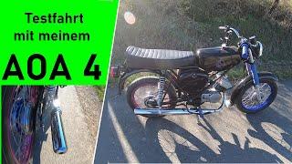 Simson S51 85ccm Membran 20PS und 16Nm mit AOA4 RH85  beste Fahrbarkeit Onboard CO2radtechnik