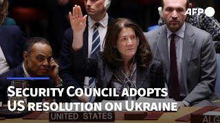 US votes with Russia at UN Security Council to adopt Ukraine resolution | AFP