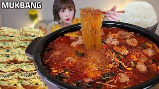 ASMR 해장은 역시 국밥이쥬당면듬뿍 얼큰소고기해장국 계란말이 겉절이 먹방 Hot beef soup, egg roll, fresh kimchi MUKBANG