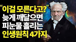 돈/관계/비교/독서에 대한 인생조언ㅣ천재 철학자의 인생조언ㅣ쇼펜하우어 명언ㅣ쇼펜하우어 사랑은 없다