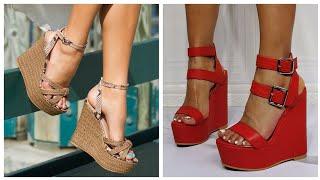 Summer wear wedge sandals outfits#2022