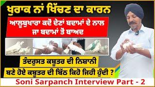 Soni Sarpanch Interview Part - 2 ਖੁਰਾਕ ਨਾਂ ਖਿੱਚਣ ਦਾ ਕਾਰਨ ? ਬਣੇ ਹੋਏ ਕਬੂਤਰ ਦੀ ਬਿੱਠ ਕਿਹੋ ਜਿਹੀ ਹੁੰਦੀ ?️