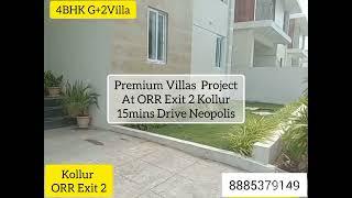 Luxury Villa For Sale Hyderabad Landlord Villas  3BHK  267 square yards, Kollur, Hyderabd 8885379149