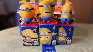 Unboxing Minions Happy Meal Toys #minions #happymealtoys #despicableme4 #mcdonaldstoy #unboxing