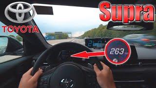 TOP SPEED |POV| in Toyota Supra on German Autobahn 