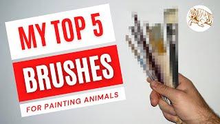 The BEST Brushes to use for Painting Realistic Fur