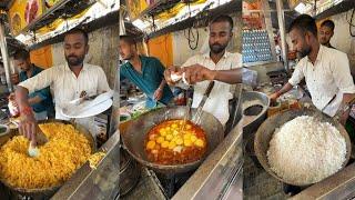 Massive Anda Bhurji Rice Making of Pune | Unique Indian Street Food |