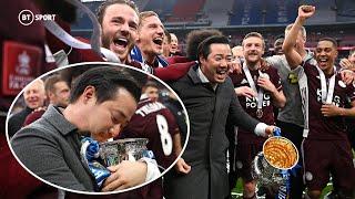 This is so special!  Leicester players present chairman Khun Top with FA Cup trophy!