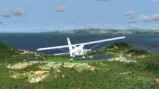 Tourist flight over paradise Skiatos Island in Greece by Prepar 3D version 4