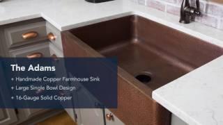 Sinkology Adams Copper Farmhouse Kitchen Sink