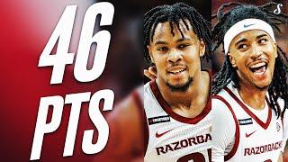 Boogie Fland (22 PTS & 5 AST) & DJ Wagner (24 PTS) SHOW OUT In Arkansas Debut!