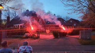 Feuerwerk zum Bogenaufstellen einer Silberhochzeit 2024