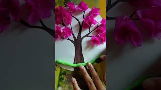 Easy tissue paper and clay art craft #viralshorts #yt #craft #trending