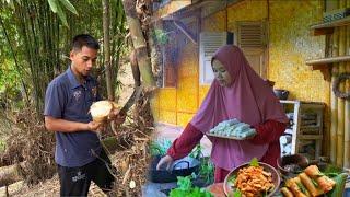 Umi Akhdan mulai masak lagi | Panen dan masak olahan bambu | Indahnya hidup di Desa