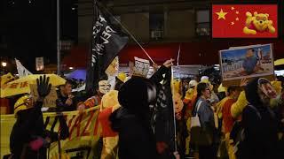 Free Hong Kong Winnie the Pooh Protest at Halloween NYC Parade 2019