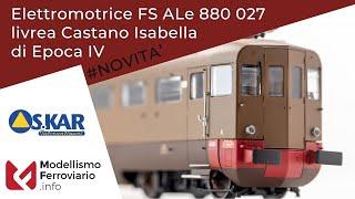 Os.kar 2099 Elettromotrice FS ALe 880 027 livrea Castano Isabella Epoca IV | Modellismo Ferroviario