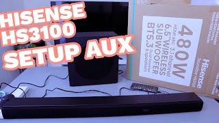 HISENSE HS3100 SOUNDBAR SETUP TO PHONE WITH AUX CABLE | HISENSE HS3100 OVERVIEW INCREDIBLE SOUND