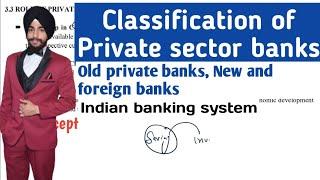 Private sector banking in indian banking system bcom | Classification of Private sector banks | Bcom