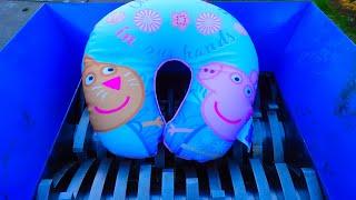 Peppa Pig Pillow vs Shredder EXPERIMENT! Dangerous!