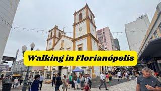 Florianópolis, Santa Catarina, Brazil Walk – Downtown City Vibes
