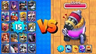 TODAS LA CARTAS Nv15 vs BARCOS DE GUERRA | Clash Royale