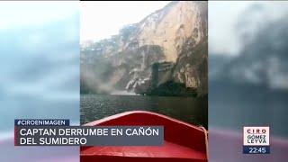 Se derrumba una pared del Cañón del Sumidero | Noticias con Ciro Gómez Leyva