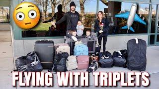 Flying On an Airplane with Triplets, a Toddler, a Dog and an INSANE amount of luggage