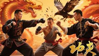 Tiger Fist VS Eagle Claw VS Hook! 3 Heroes Beat Corrupt Officer to Save Girl!