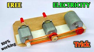 Free Energy Generator 100% working With Two Dc Motor || Free Mobile Charger || Magnetic Motor Dynamo