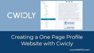 Making A One Page Profile Website With Cwicly