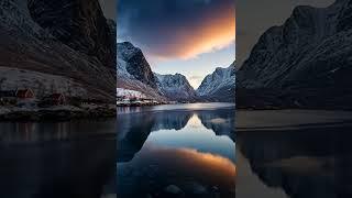 Snow-Capped Mountain Majesty ️ | Crystal Clear Lake Views