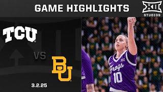 #10 TCU vs. #17 Baylor Game Highlights | 2024-25 Big 12 Women’s Basketball