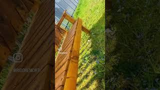 Handmade Garden Bench - Reclaimed 4x2 & Fence Board #shorts #youtubeshorts